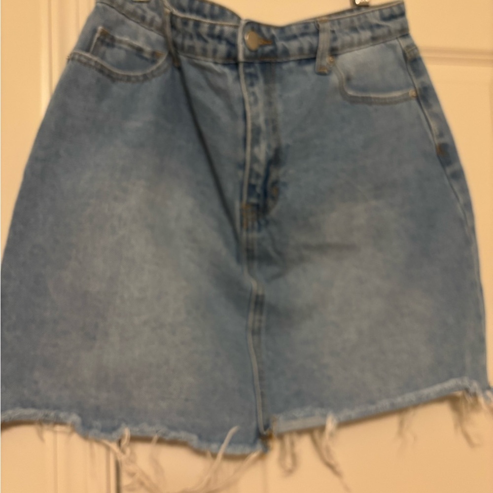 Abound Light Wash Denim Skirt